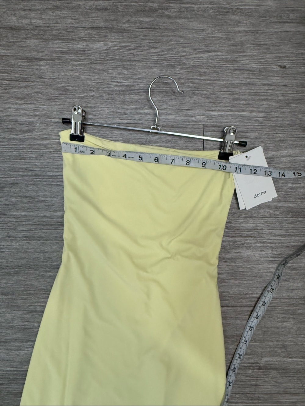 NWT Deme By Gabriella Dahlia Butter Yellow Strapless Sheer Mermaid Maxi Gown XS - Picture 8 of 12